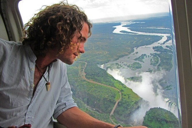 15 minutes scenic helicopter flight above Victoria Falls-Zimbabwe - Zambezi River views and national park scenery from above