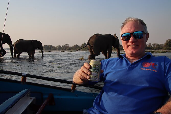 Adrenaline Jet Boat Safari in Victoria Falls - Zambezi National Park game viewing from shallow water
