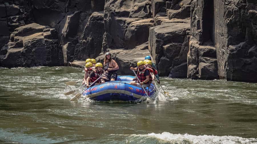 From Kasane: Full-Day White Water Rafting - On the water in Batoka Gorge: 25 rapids, 11 km, and the grades you came for