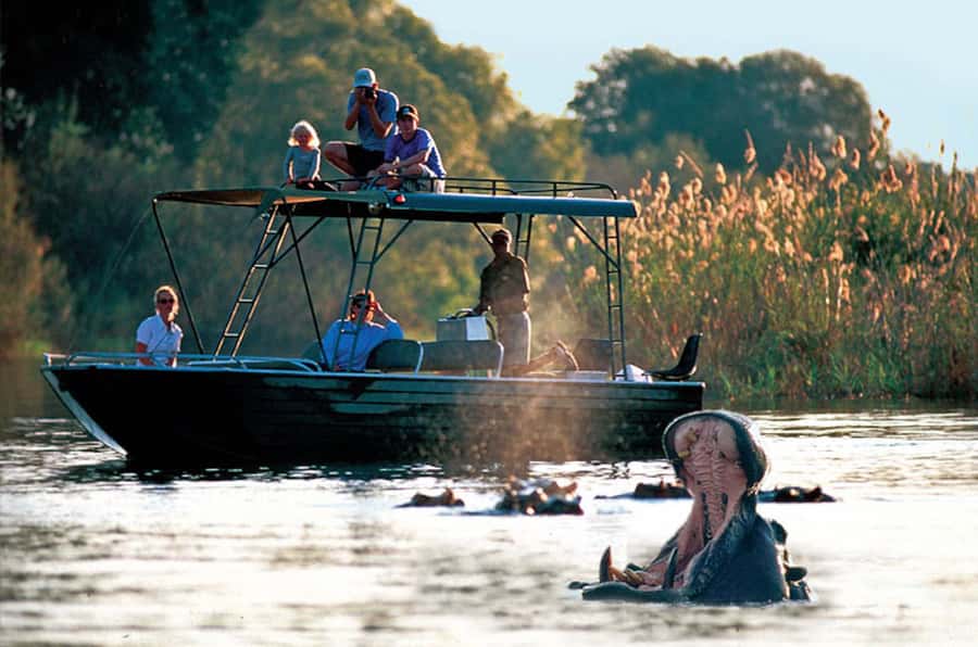 From Livingstone: Victoria Falls River Safari - From Livingstone pickup to your first wildlife checks on the water