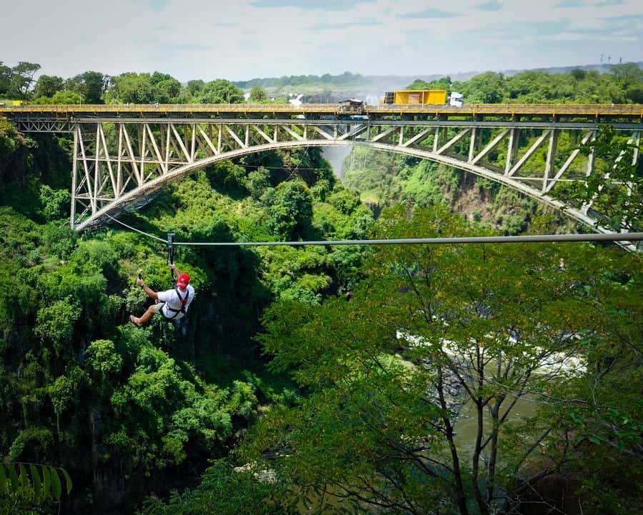 From Victoria Falls: Zip Line from the Victoria Falls Bridge - Victoria Falls Bridge, where adrenaline meets real scenery