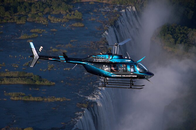 Helicopter Flight+window Seat Guarantee over the Victoria Falls - Pickup, Air-Conditioned Comfort, and Mobile Ticket Simplicity