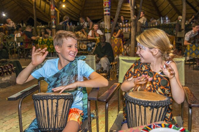 The Boma Dinner, Dance And Drum Show In Victoria Falls - The interactive drum and dance portion: playing along is the point