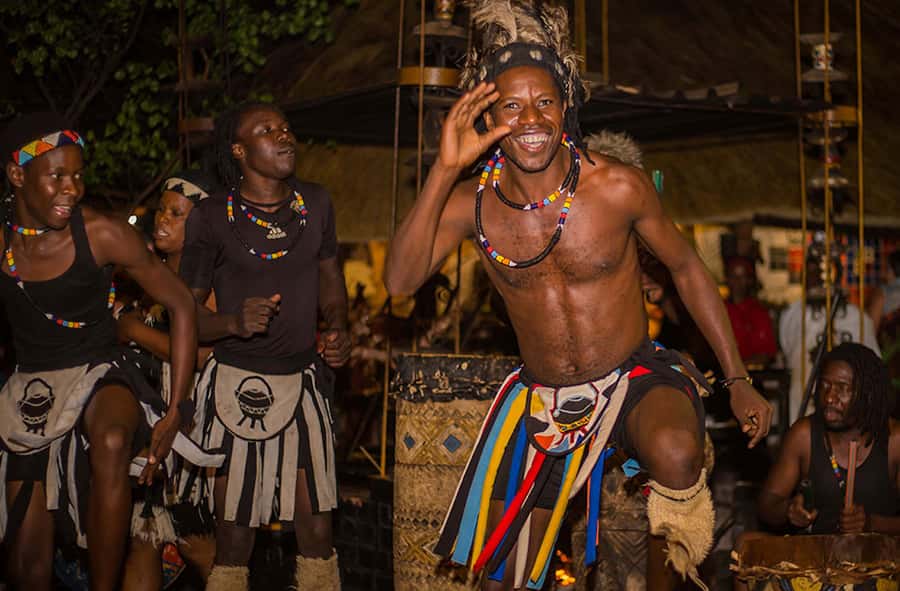 Victoria Falls: Boma Dinner and Drum Show - Braai buffet and local staples: meats, fish, sadza, and sauces