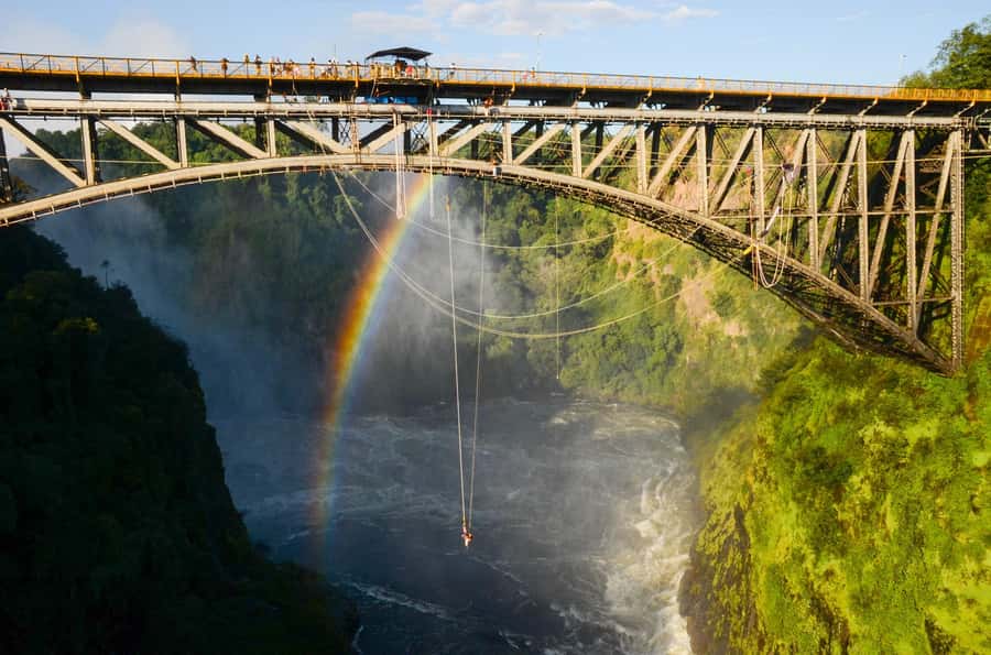 Victoria Falls Bridge Bungee Jump - Your Main Moment: Four Seconds of Freefall at 111 Meters