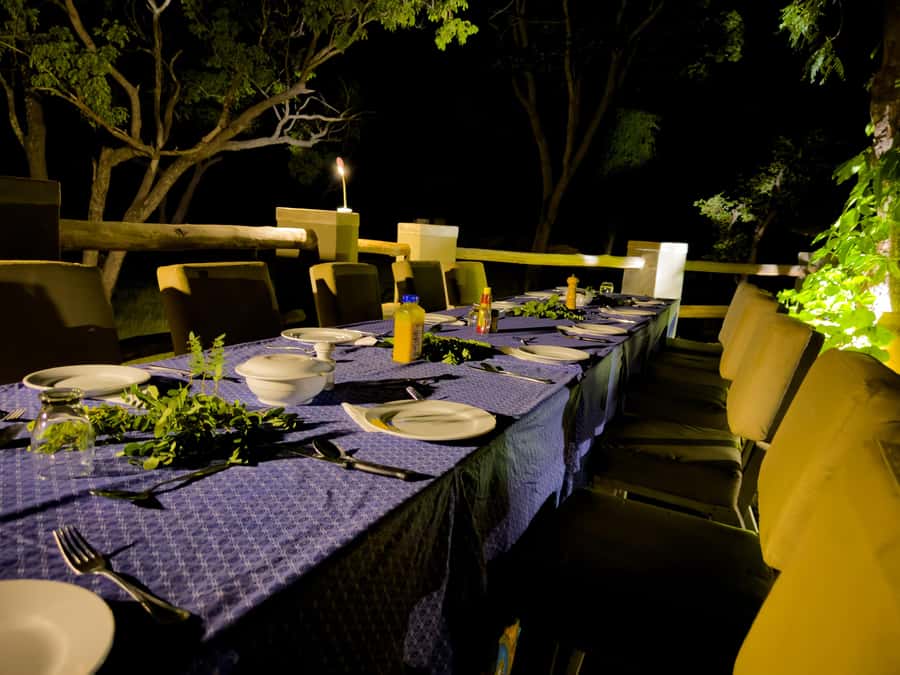 Victoria Falls: Night Game Drive Zambezi National Park - The bush dinner at Ele-crew: where the night ends