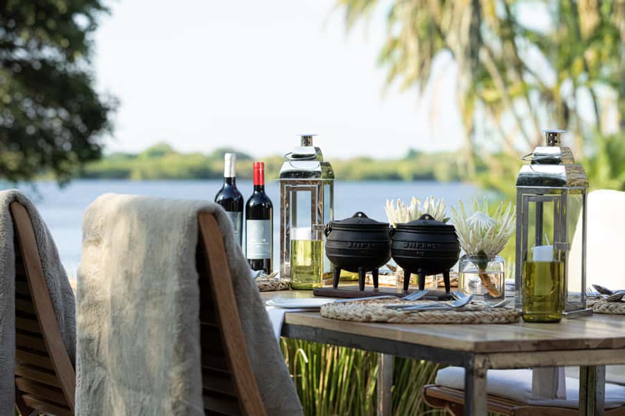 Victoria Falls: The Eatery Dinner Experience - The Pure Africa Waterfront setting, from ilala palms to lantern light