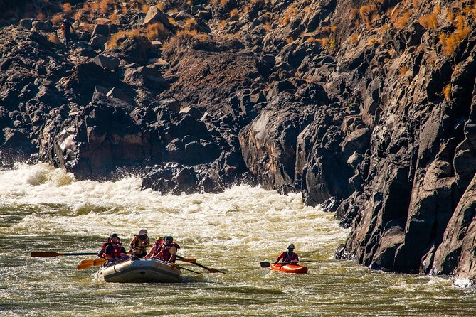 Whitewater Rafting on the Zambezi River from Victoria Falls - Midday payoff: the end point, the steep gorge climb, and the BBQ plus beers